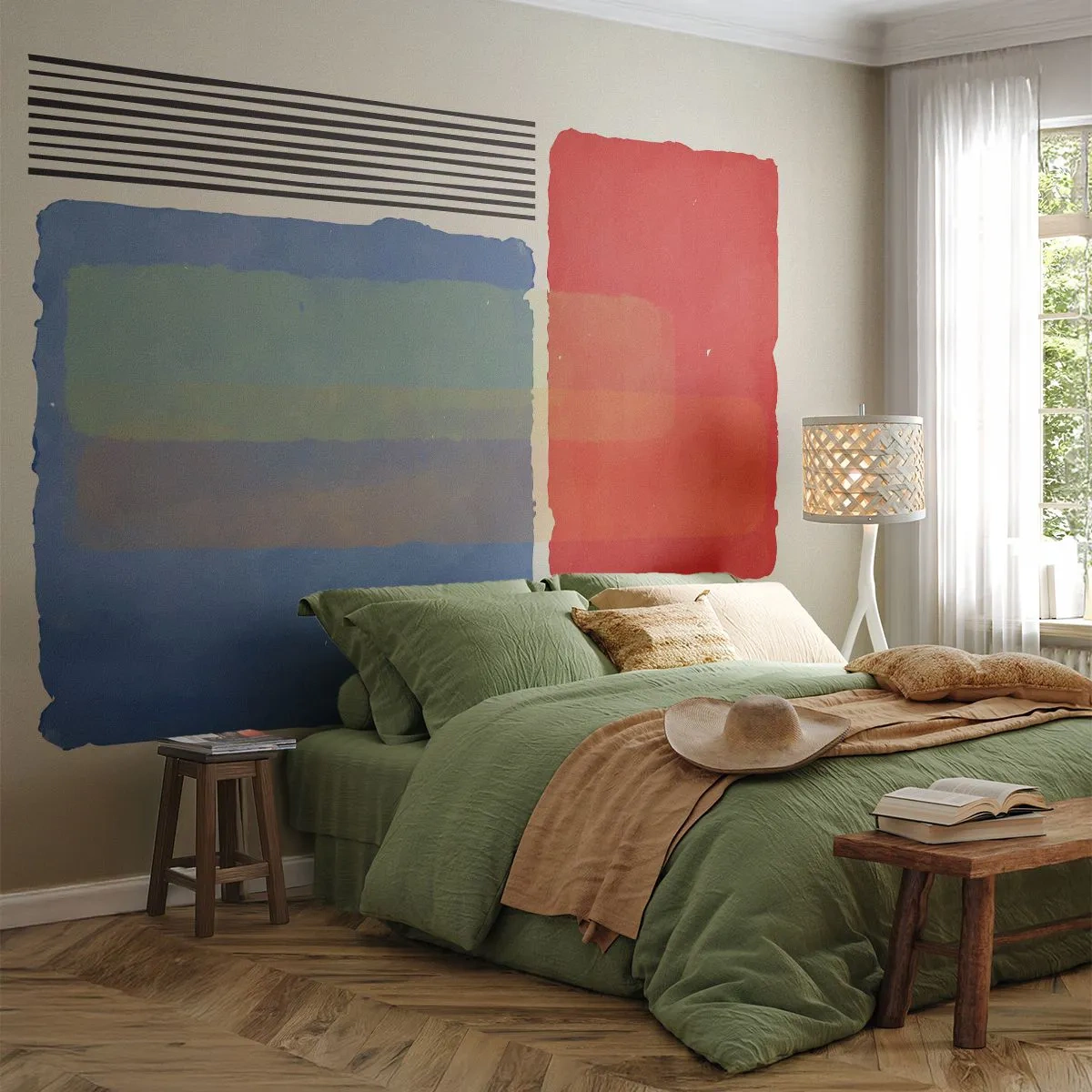 Fototapeta Premium Canvas - Duch a písmeno geometrie - Abstrakcia, Kus, Moderné umenie. - 100x70 cm