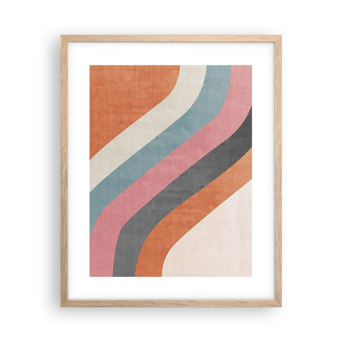 Plagát v ráme zo svetlého duba - Diagonálna kompozícia – pohyb - 40x50 cm