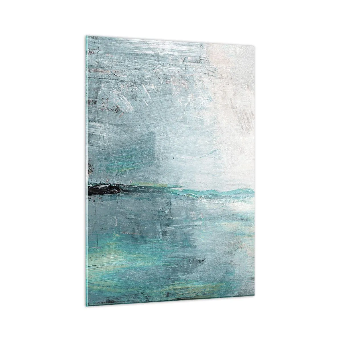 Obraz na skle - Horizontálne v modrej - 50x70 cm