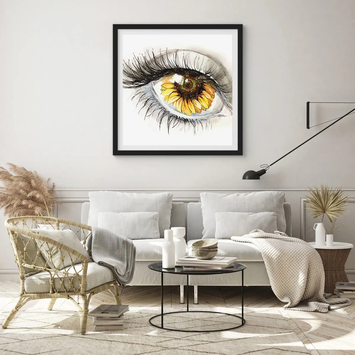 Plagát v čiernom ráme - Pohľad žeravý ako leto - 60x60 cm