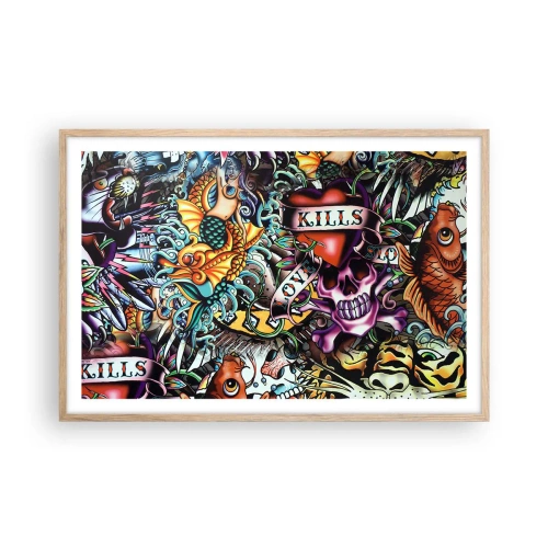 Plagát v ráme zo svetlého duba - Sen tatéra - 91x61 cm