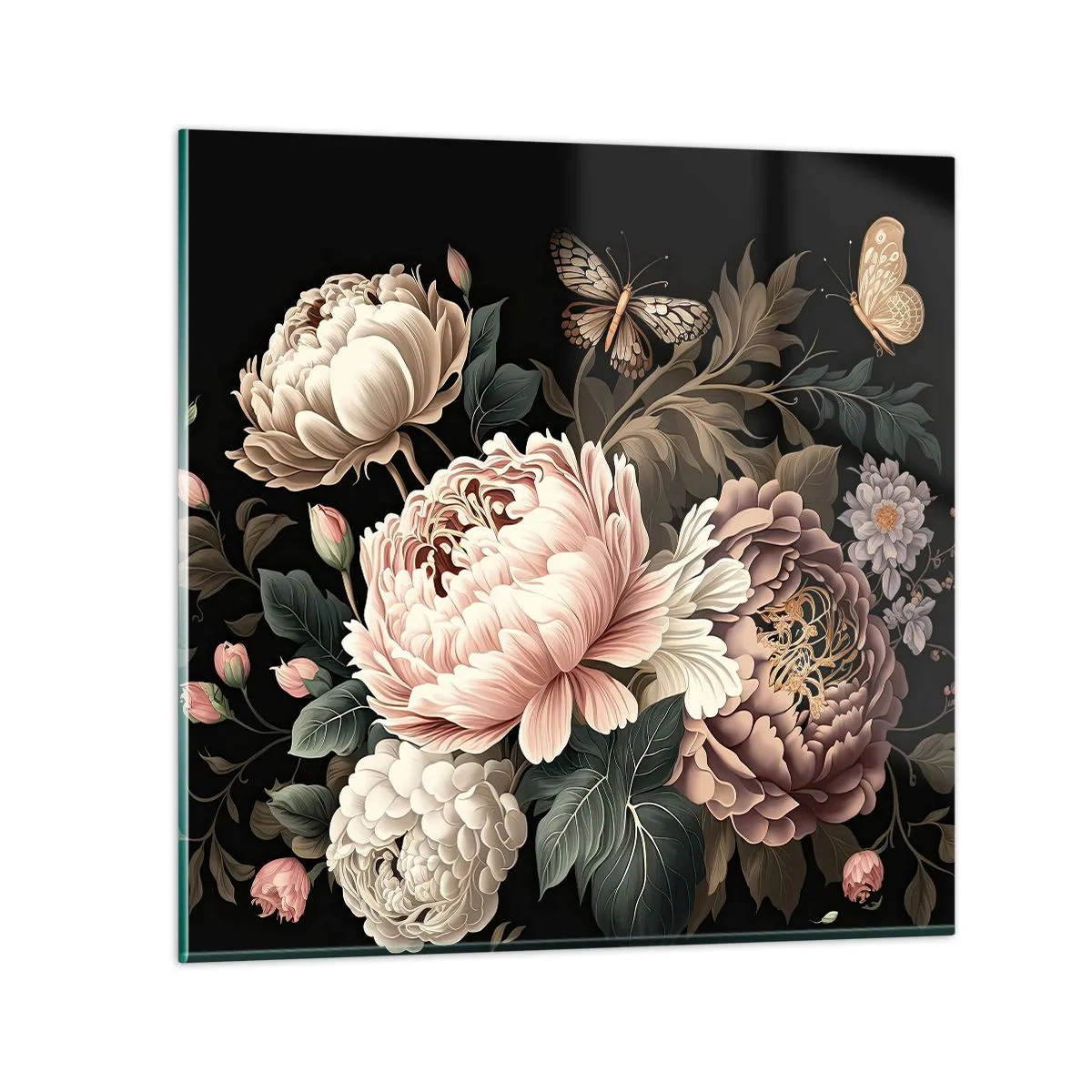 Obraz na skle - V barokovom štýle - 40x40 cm