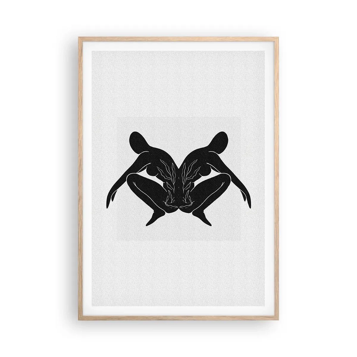 Plagát v ráme zo svetlého duba - Spoločná duša - 70x100 cm