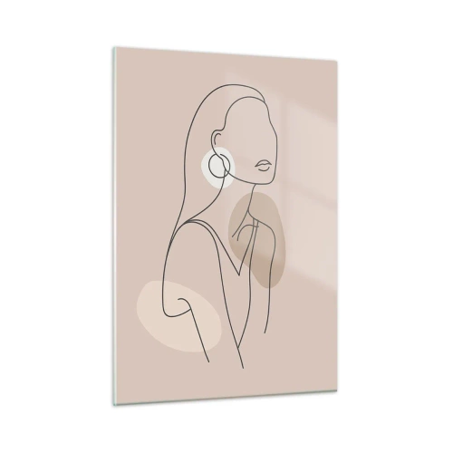 Obraz na skle - Dievčenská ikona - 50x70 cm