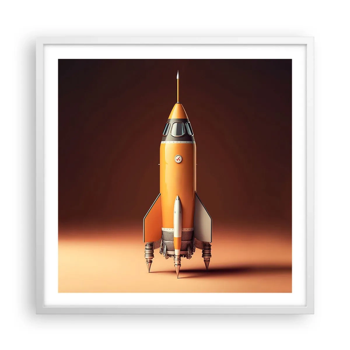 Plagát v bielom ráme - Začína to snom - 60x60 cm