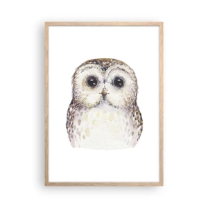 Plagát v ráme zo svetlého duba - Pozri sa mi do očí - 50x70 cm