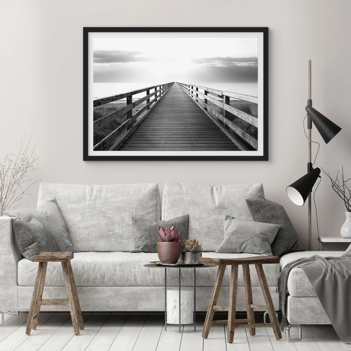 Plagát v čiernom ráme - Do diaľky… - 70x50 cm