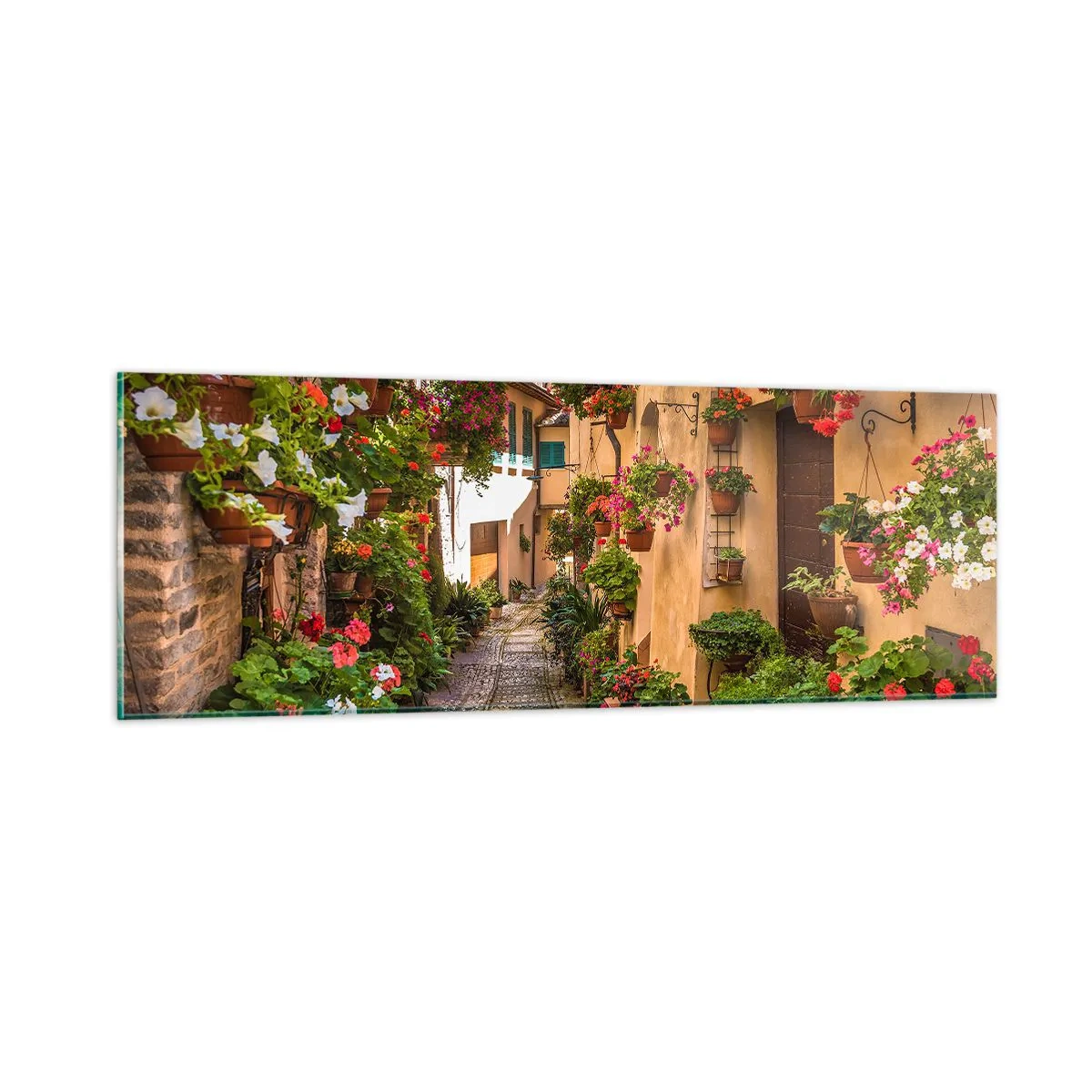 Obraz na skle - Talianske zákutie - 90x30 cm