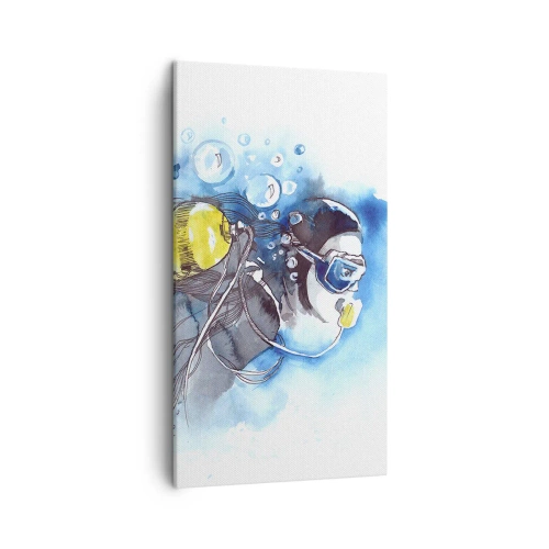 Obraz na plátne - Veľká modrá - 45x80 cm