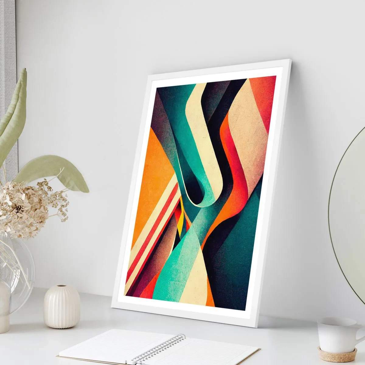 Plagát v bielom ráme - Intenzívna kompozícia - 70x100 cm