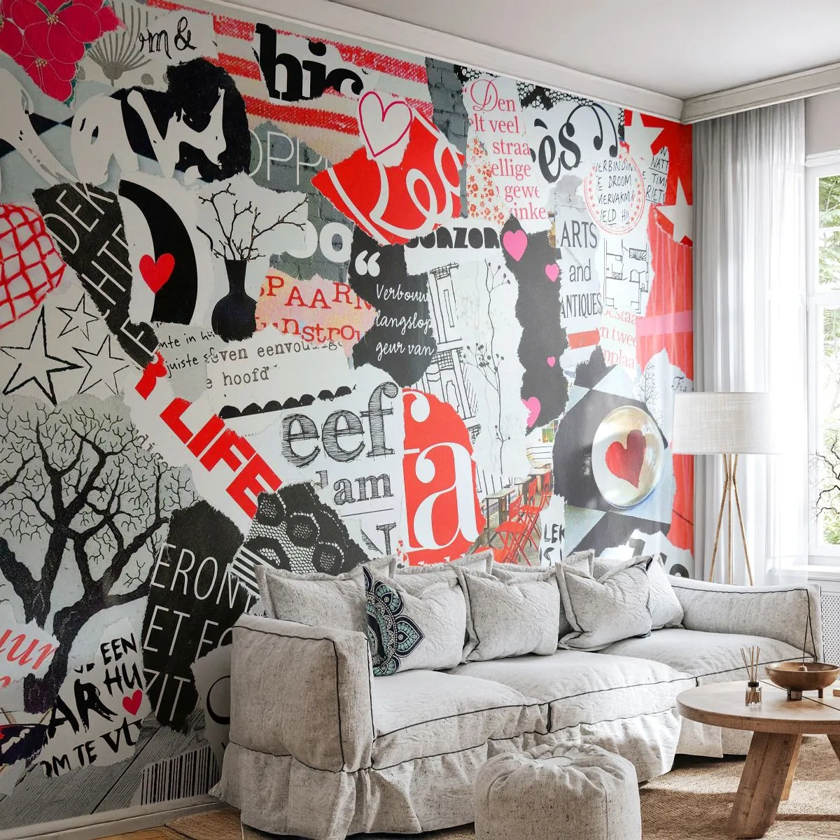 Fototapeta Standard Eco - Hipsterská koláž - Graffiti, Nástenná maľba, Vintage - 200x140 cm