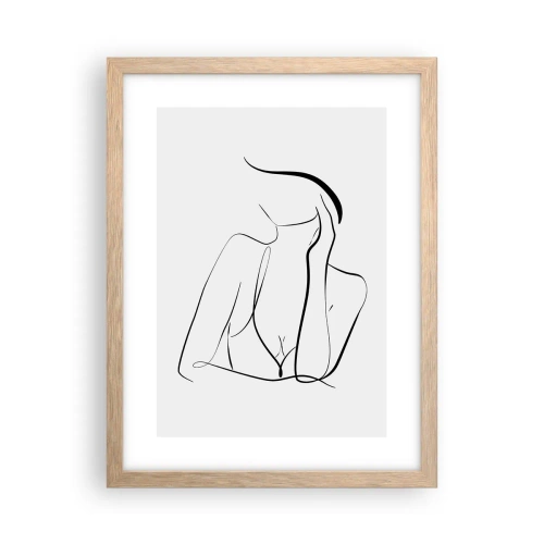 Plagát v ráme zo svetlého duba - Na vlne snov - 30x40 cm