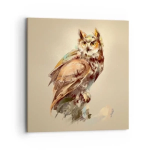Obraz na plátne - Najmúdrejšia sova - potvrdí to aj les - 70x70 cm
