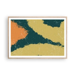 Plagát v ráme zo svetlého duba - Abstrakcia – spomalený pohyb - 100x70 cm