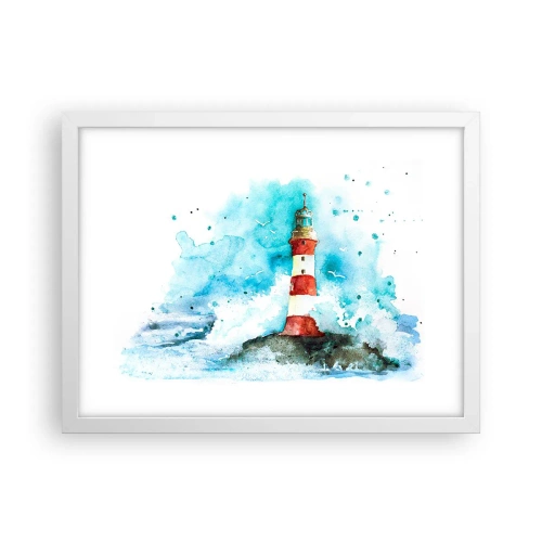 Plagát v bielom ráme - Jednota živlov - 40x30 cm