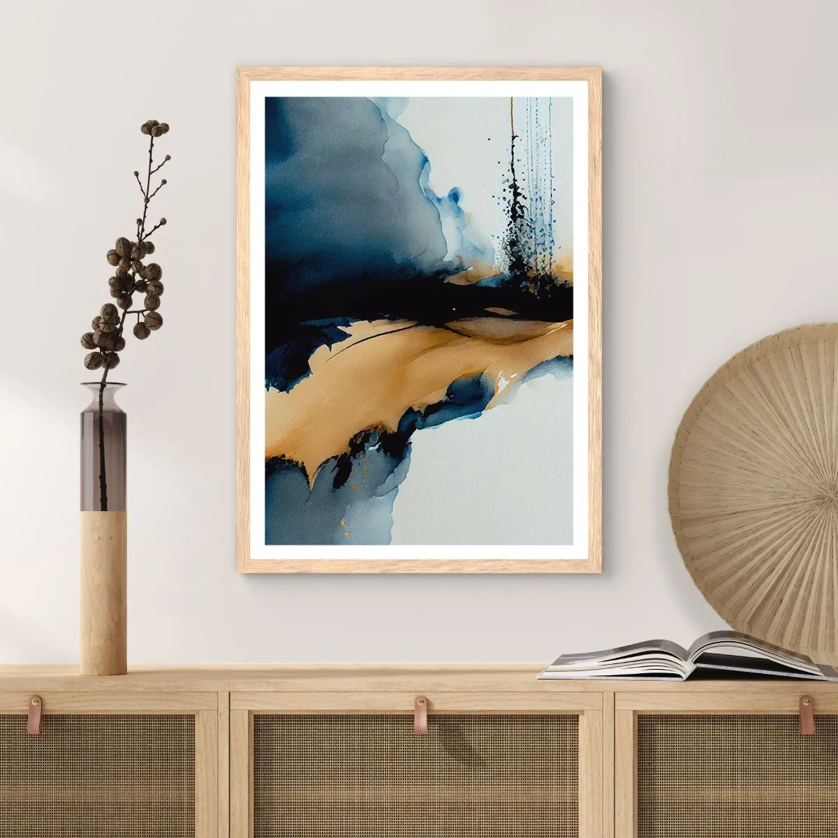 Plagát v ráme zo svetlého duba - Za závojom - 61x91 cm