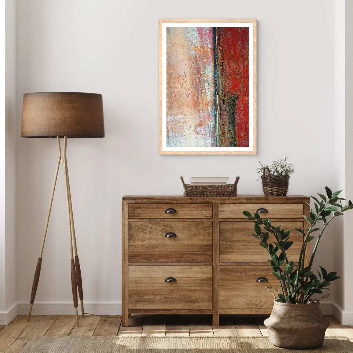 Plagát v ráme zo svetlého duba - Možno je to more - 50x70 cm