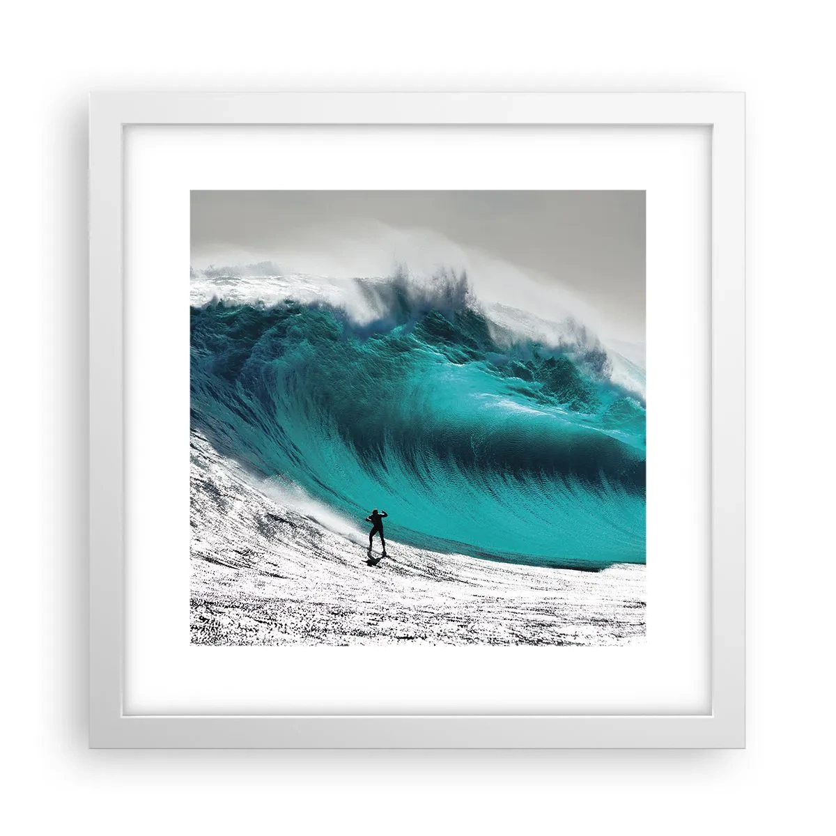 Plagát v bielom ráme - Výzva prijatá - 30x30 cm