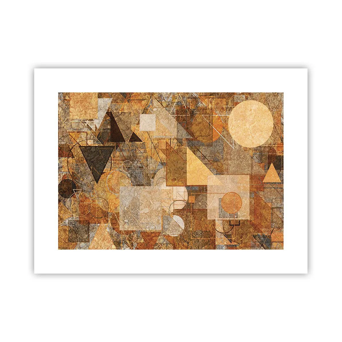 Plagát - Kubistické bronzové štúdium - 40x30 cm
