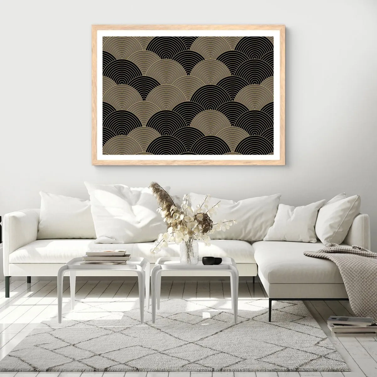 Plagát v ráme zo svetlého duba - Jednota v mnohosti - 100x70 cm