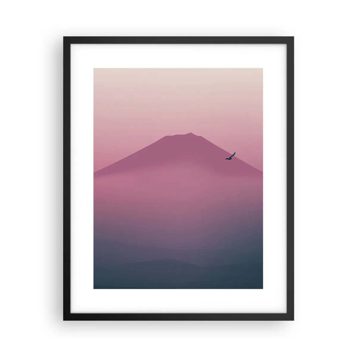 Plagát v čiernom ráme - Pútnici nad oblakmi - 40x50 cm