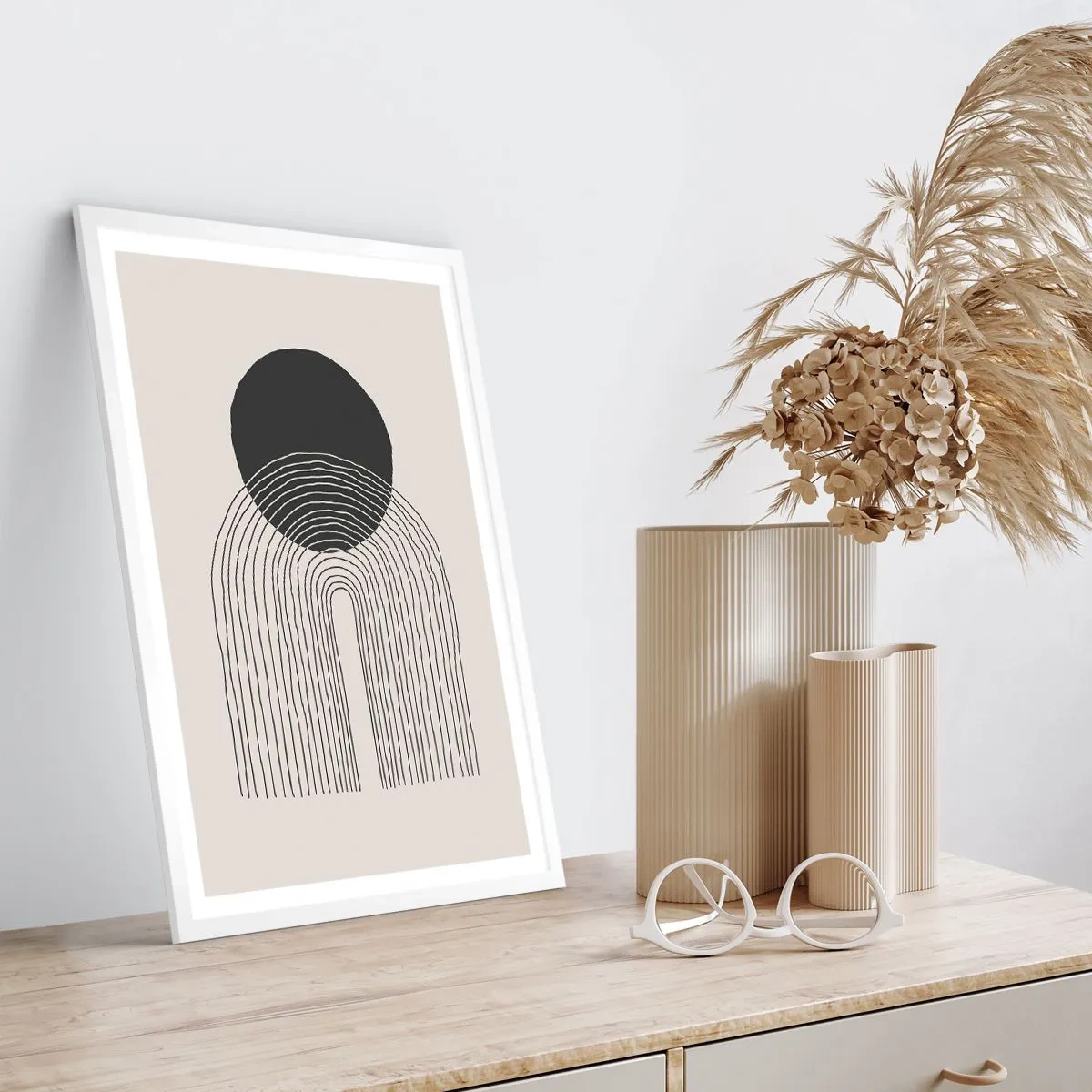 Plagát v bielom ráme - Chvenie a istota - 70x100 cm