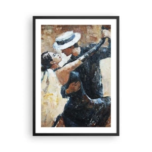 Plagát v čiernom ráme - Tanečníci v elegantnej umeleckej póze - 50x70cm - A la Rudolf Valentino - Moderná nástenná dekorácia do obývacej izby a spálne ARTTOR