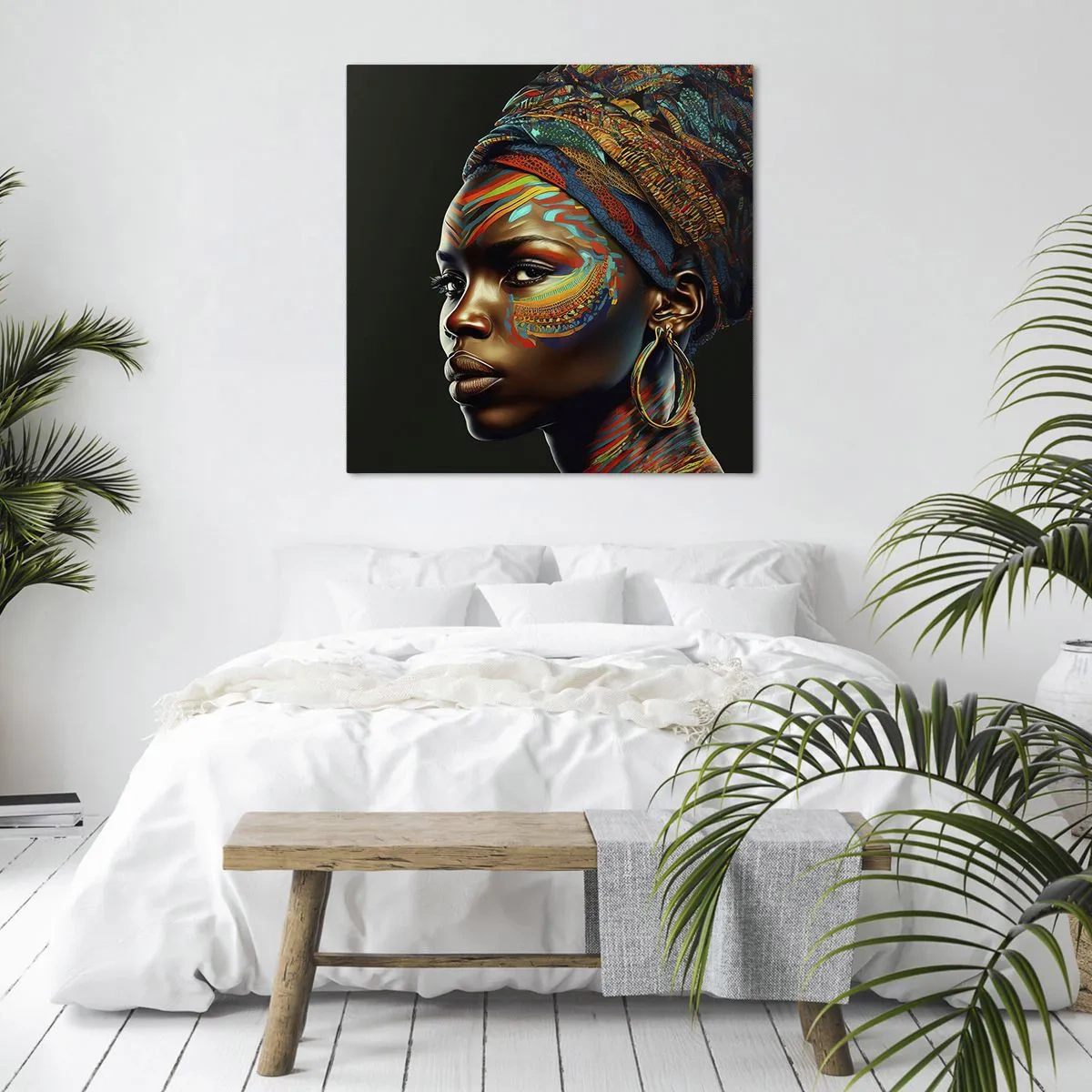 Obraz na plátne - Africká kráľovná - 30x30 cm