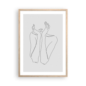 Plagát v ráme zo svetlého duba - O čom snívajú dievčatá - 50x70 cm