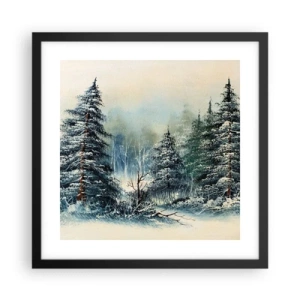 Plagát v čiernom ráme - Pripravenie na Vianoce - 40x40 cm