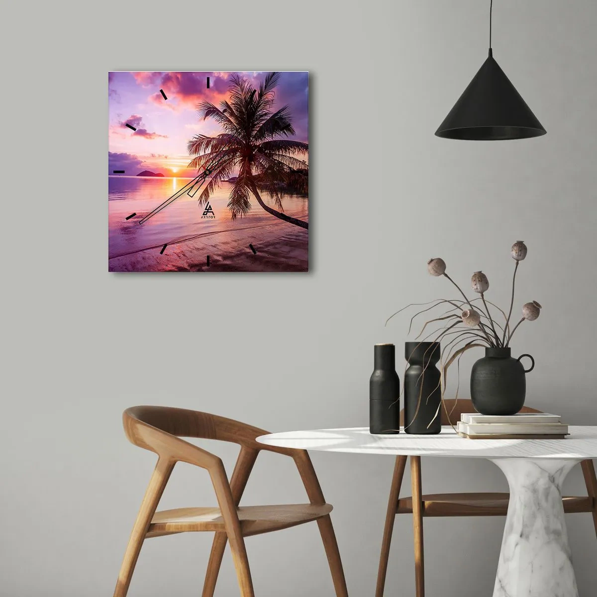 Nástenné hodiny - Blahobyt až po okraj - 40x40 cm