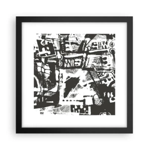 Plagát v čiernom ráme - Poriadok alebo chaos? - 30x30 cm