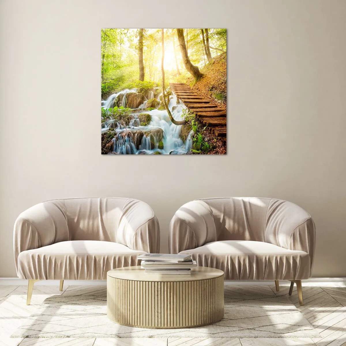 Obraz na skle - Vytúžený chlad - 60x60 cm