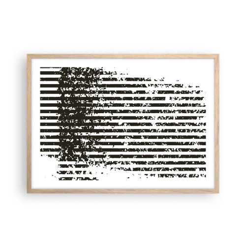 Plagát v ráme zo svetlého duba - Rytmus a šum - 70x50 cm