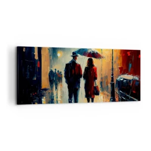 Obraz na plátne - Mestská love story - 120x50 cm