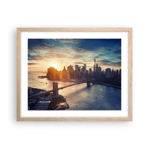 Plagát v ráme zo svetlého duba - Pomník kultúry Západu - 50x40 cm