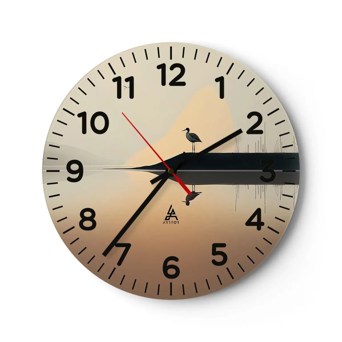 Nástenné hodiny - Pán na jazere - 40x40 cm