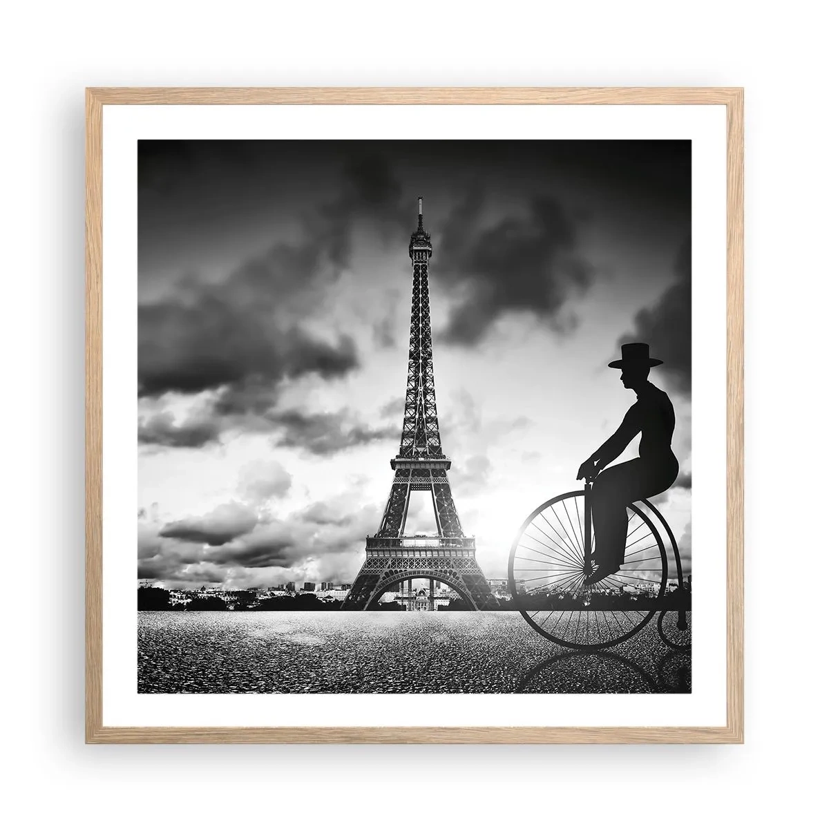 Plagát v ráme zo svetlého duba - Túžba po Belle Epoque - 60x60 cm