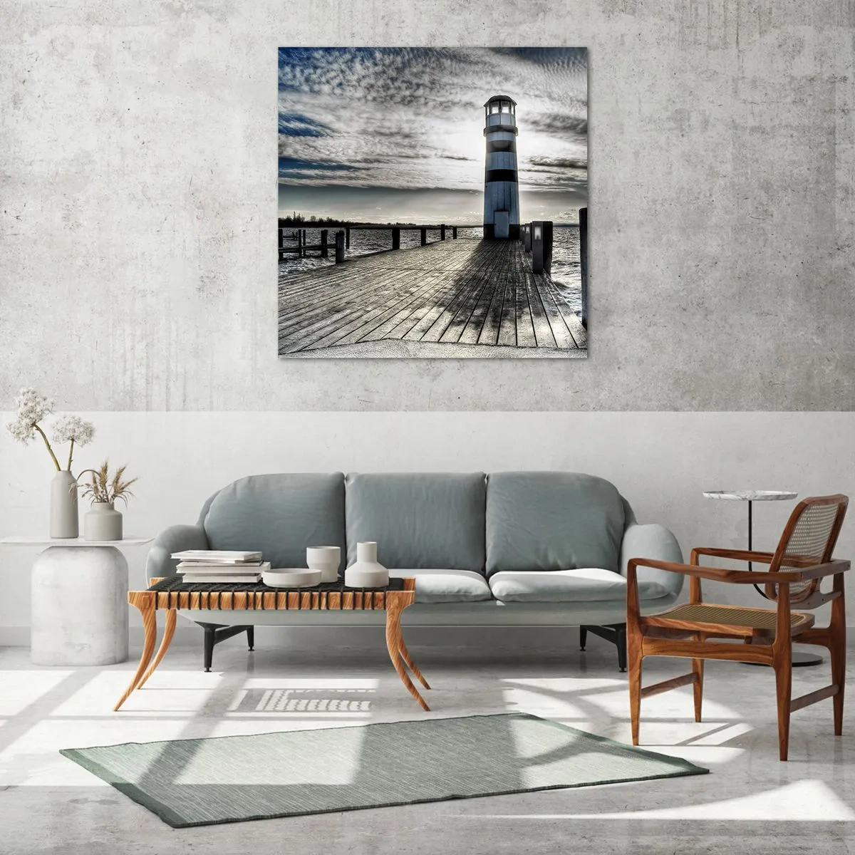 Obraz na skle - Námorníci, čakám na vás - 60x60 cm