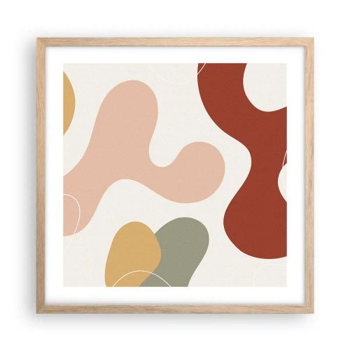 Plagát v ráme zo svetlého duba - Klikiháky - 50x50 cm