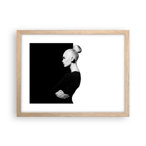 Plagát v ráme zo svetlého duba - Proste žena - 40x30 cm