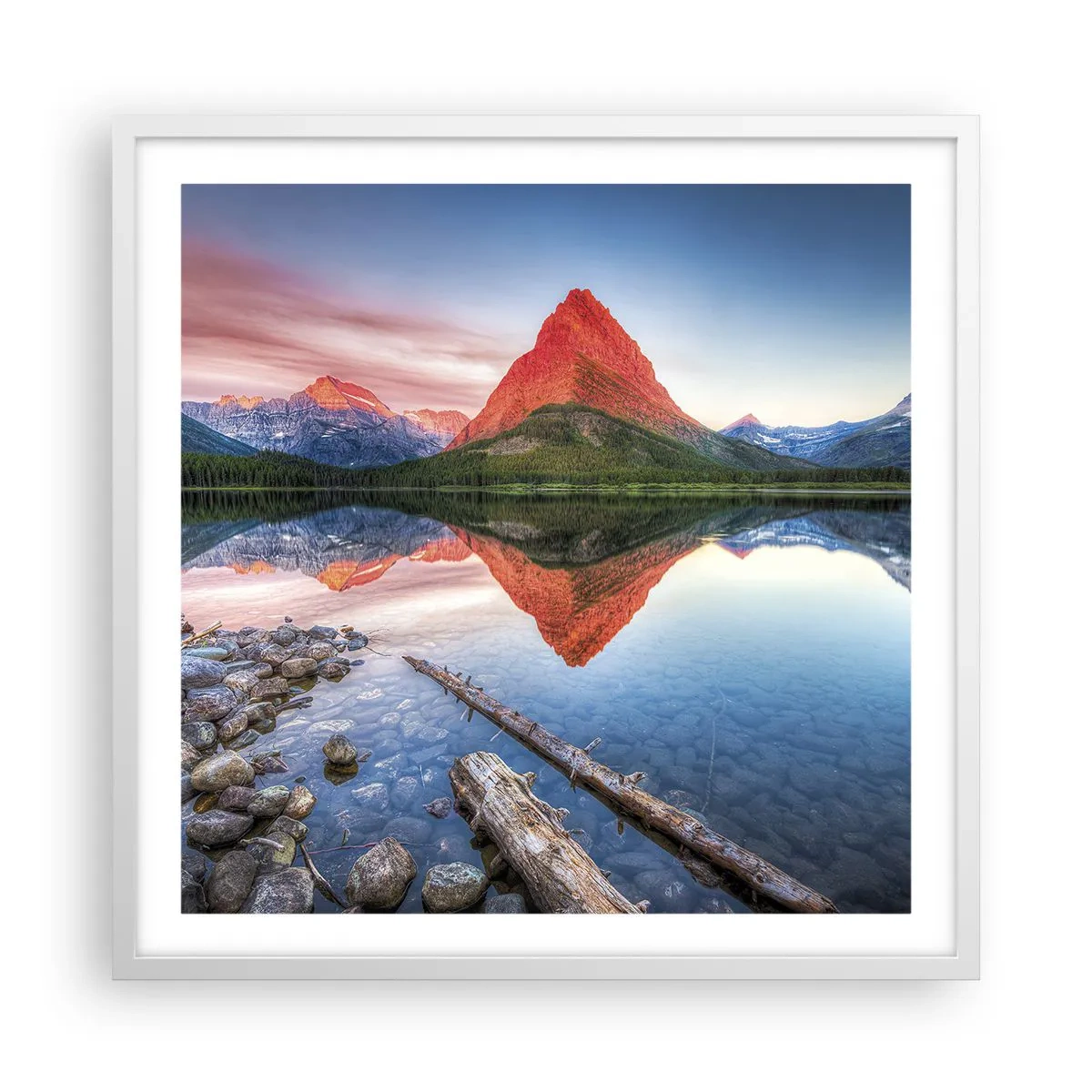 Plagát v bielom ráme - Teplo a chlad - 60x60 cm
