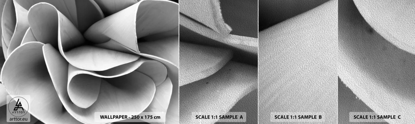 Vzorka fototapety Premium Sand - Deje sa vo vesmíre - Abstrakcia, Kus, Čierna a biela - 100x30 cm