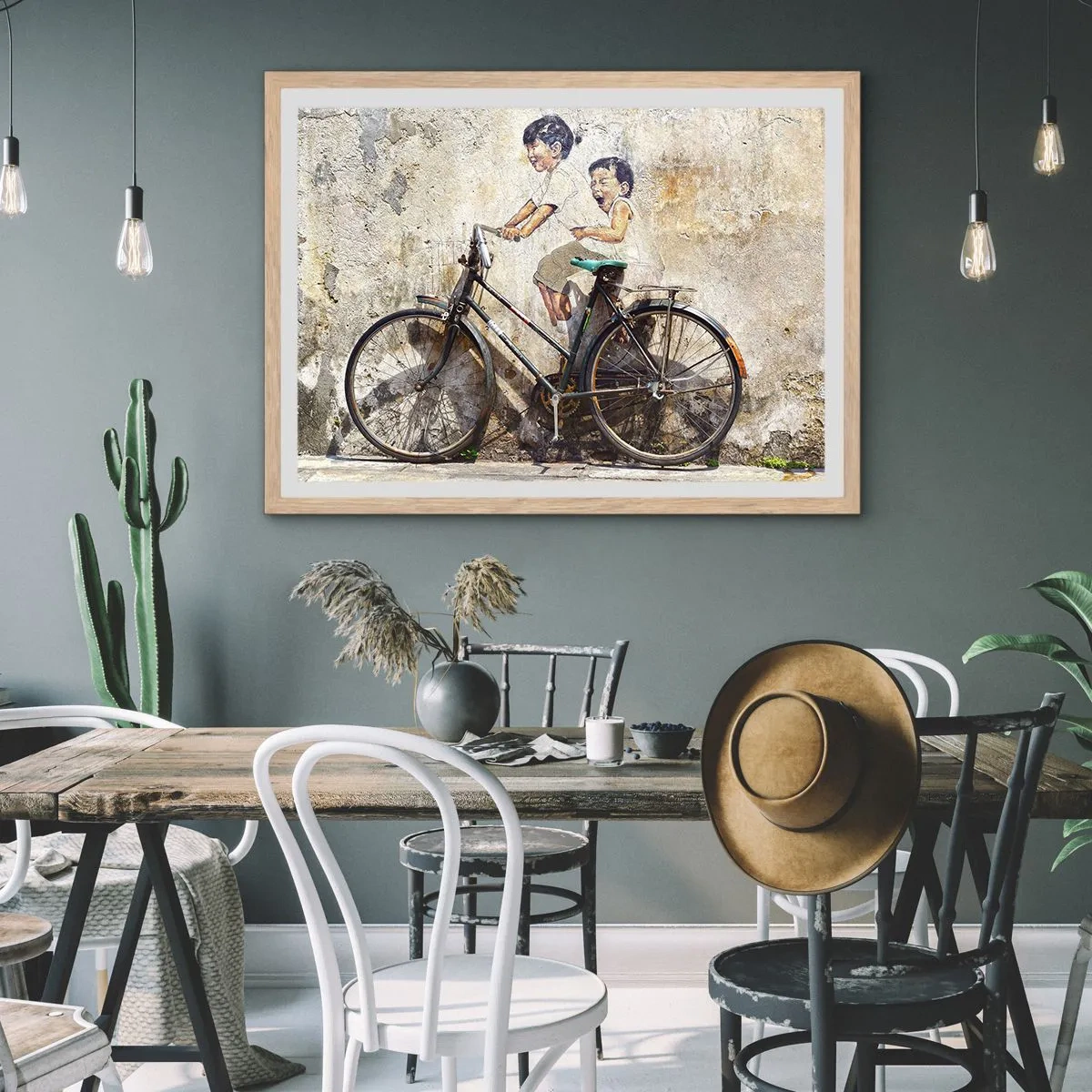 Plagát v ráme zo svetlého duba - Pravda alebo klam? - 40x30 cm