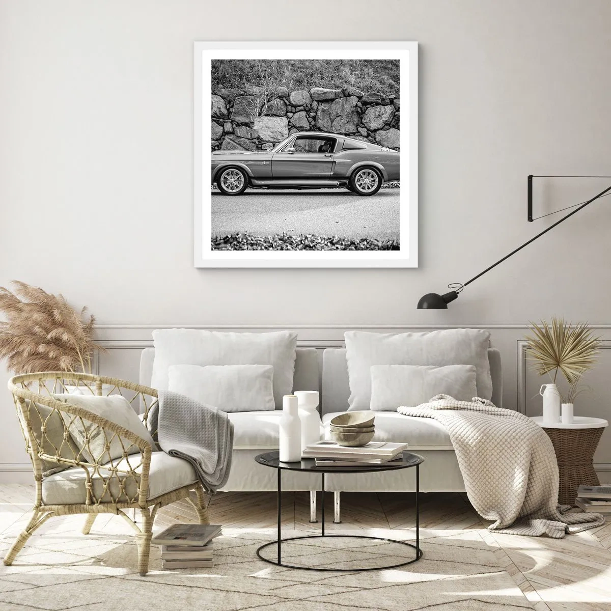 Plagát v bielom ráme - Legenda 60. rokov - 60x60 cm