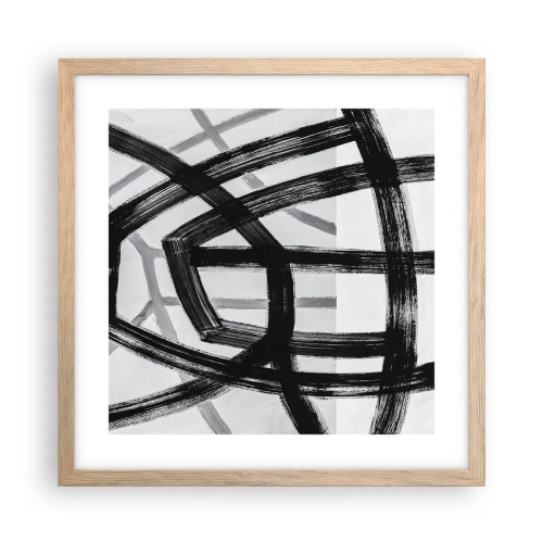 Plagát v ráme zo svetlého duba - Hĺbka - 40x40 cm