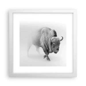 Plagát v bielom ráme - Kráľ prérie - 30x30 cm