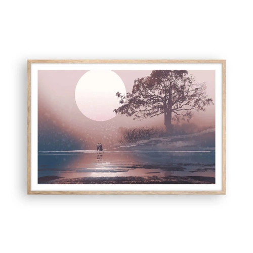 Plagát v ráme zo svetlého duba - Nočné zázraky - 91x61 cm