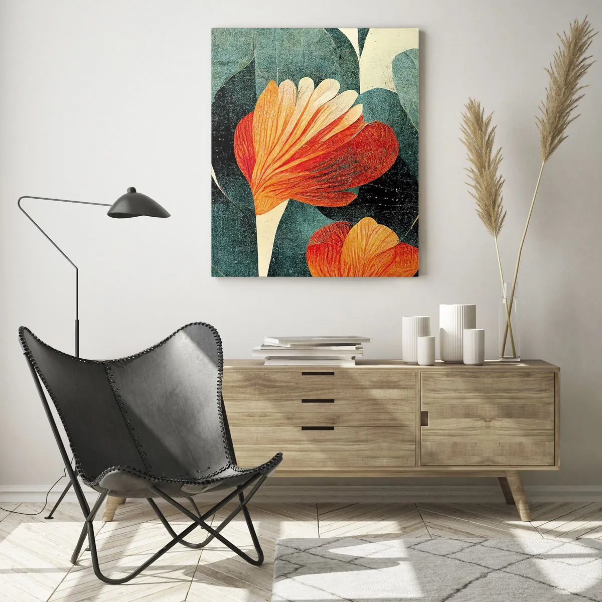 Obraz na skle - Tropické horúco a chlad zelene - 50x70 cm