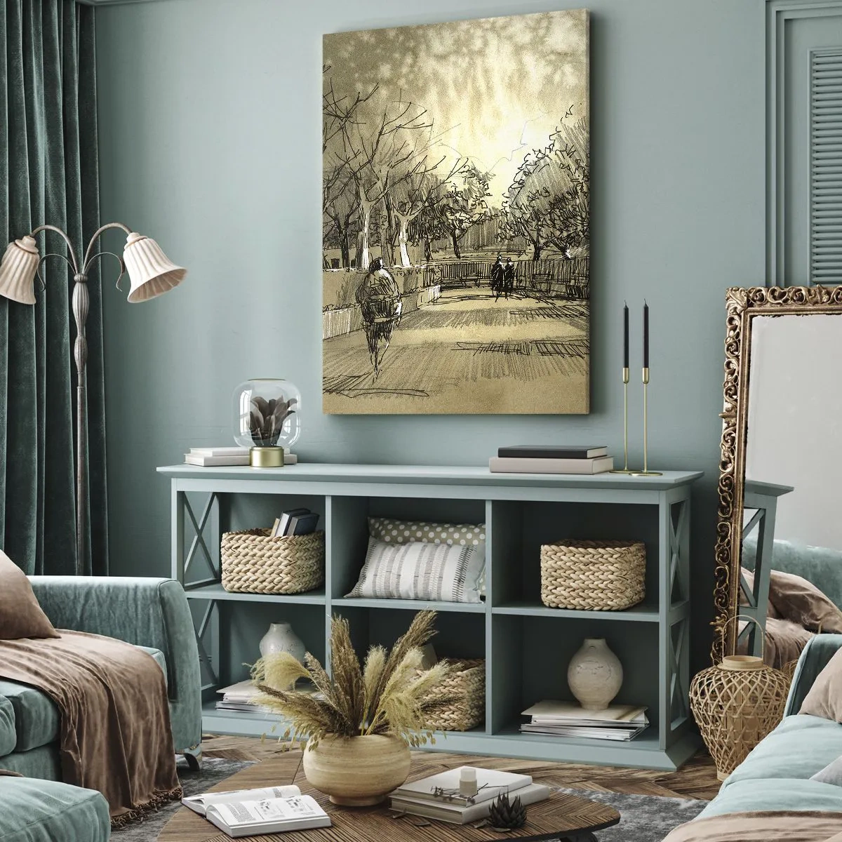 Obraz na plátne - Pierkom zastavený okamih - 55x100 cm